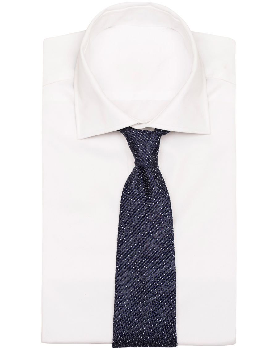Homme | Eton Grenadine Untipped 8cm Tie Blue | Eton | Grenadine Untipped 8cm Tie Blue