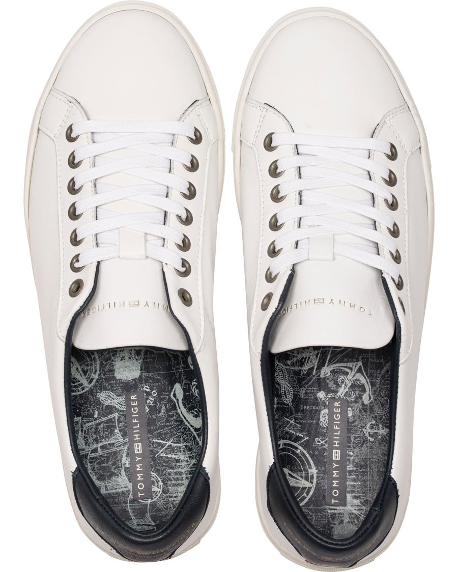 Homme | Tommy Hilfiger Mount Sneaker White Leather | Tommy Hilfiger | Mount Sneaker White Leather