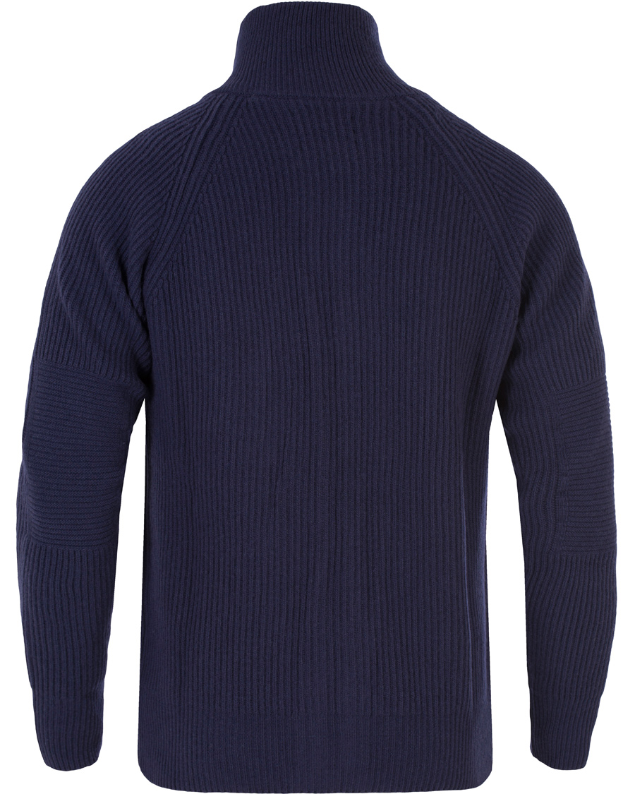Heren | Truien | GANT Diamond G | Lambswool/Cashmere Zip Trough Luminary Navy