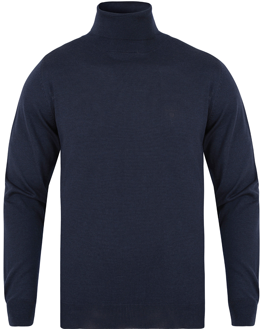 Homme | Pulls Et Tricots | GANT | Fine Merino Wool Turtleneck Marine