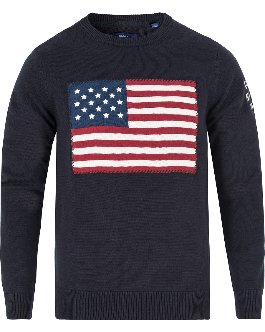 Homme | Pulls Et Tricots | GANT | American Flag Sweater Navy