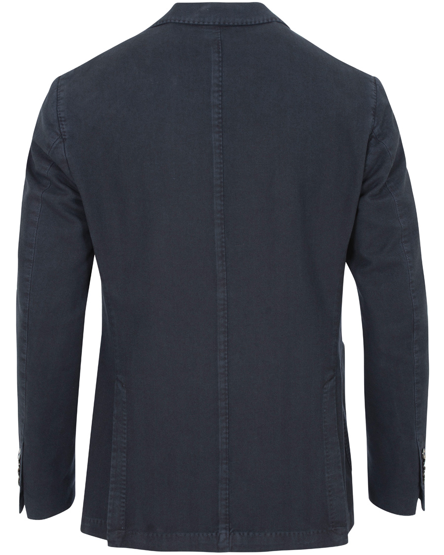 Homme | Blazers | L.B.M. 1911 | Jack Regular Cotton Herringbone Blazer Navy