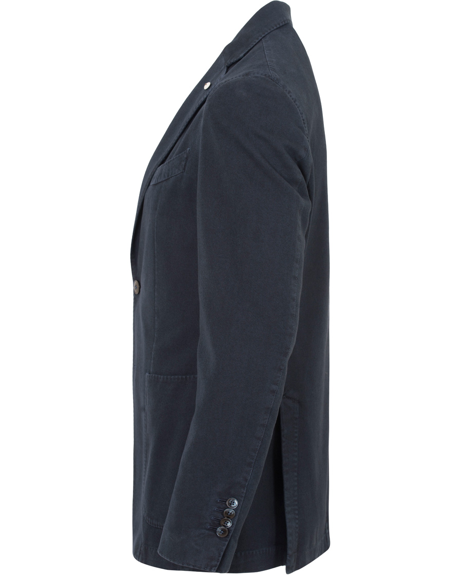 Homme | Blazers | L.B.M. 1911 | Jack Regular Cotton Herringbone Blazer Navy