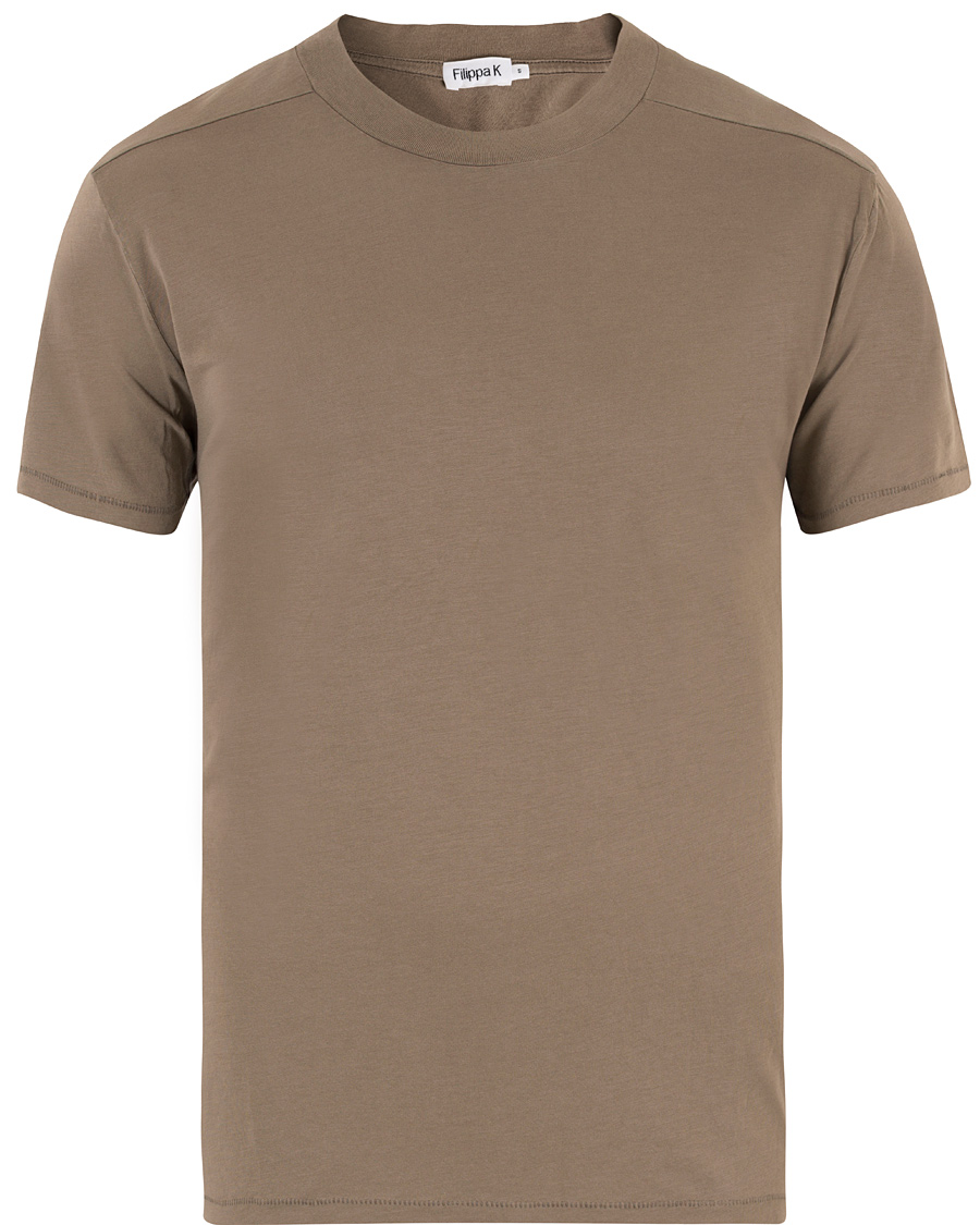 Homme | T-shirts | Filippa K | Tencel Cotton Crew Neck Tee Greige