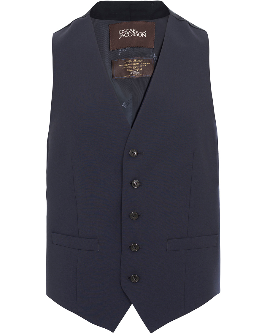 Homme | Blazers | Oscar Jacobson | Carlo Waistcoat Navy