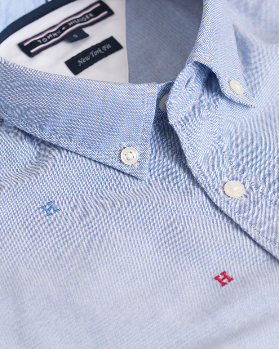 Homme | Chemises | Tommy Hilfiger | New York Fit All Over H Embro Oxford Shirt Blue/Multi