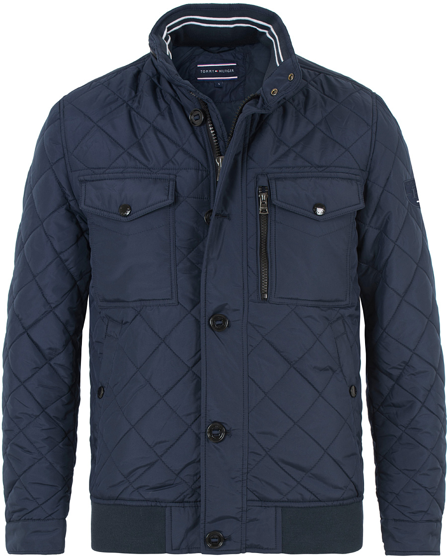 Homme | Manteaux Et Vestes | Tommy Hilfiger | Diamond Quilted Bomber Jacket Navy Blazer
