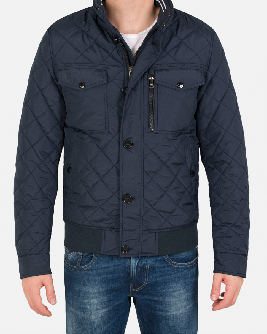 Homme | Manteaux Et Vestes | Tommy Hilfiger | Diamond Quilted Bomber Jacket Navy Blazer