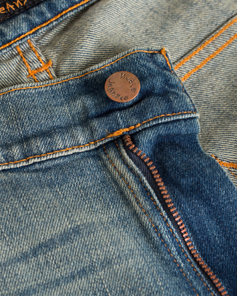 Homme | Jeans | Nudie Jeans | Lean Dean Organic Slim Fit Stretch Jeans Silver L