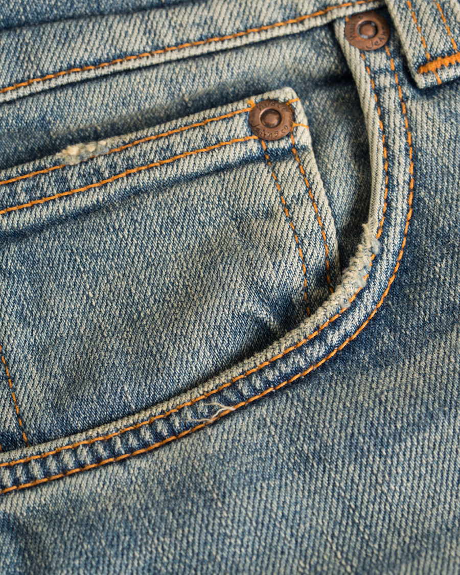 Homme | Jeans | Nudie Jeans | Lean Dean Organic Slim Fit Stretch Jeans Silver L