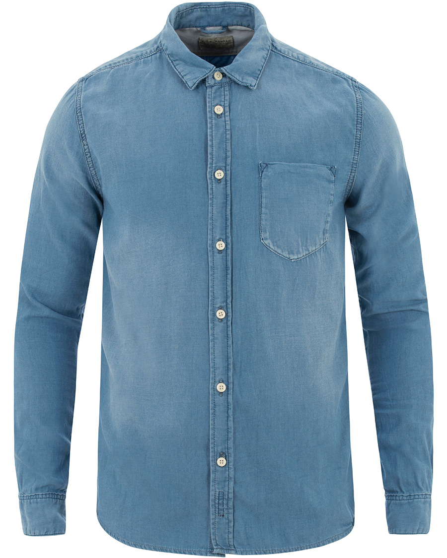 Homme | Chemises | Nudie Jeans | Henry Indigo Chambray Shirt Light Blue