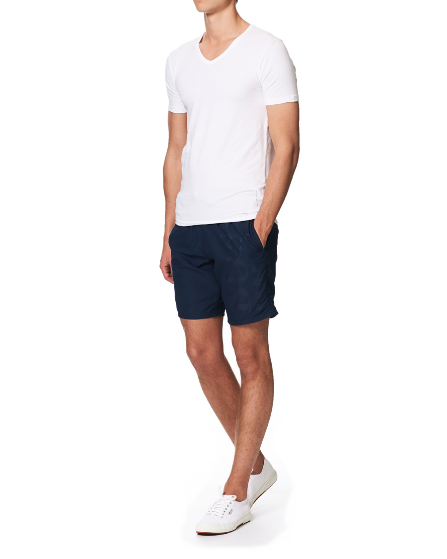 Homme | T-shirts | BOSS BLACK | BOSS 2-Pack V-Neck Slim Fit Tee White