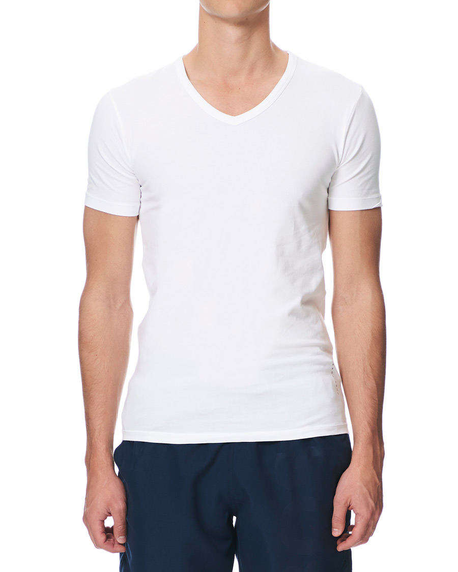 Homme | T-shirts | BOSS BLACK | BOSS 2-Pack V-Neck Slim Fit Tee White