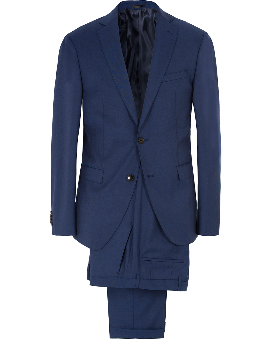 Homme | Costumes | BOSS BLACK | BOSS Reyno/Wave Super 120 Wool Suit Medium Blue