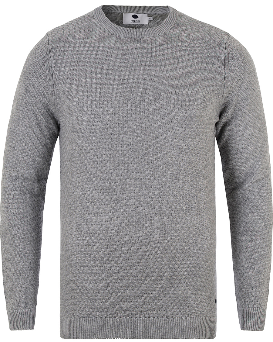 Homme | Pulls Et Tricots | NN07 | Thomas Cotton Waffle Knit Light Grey