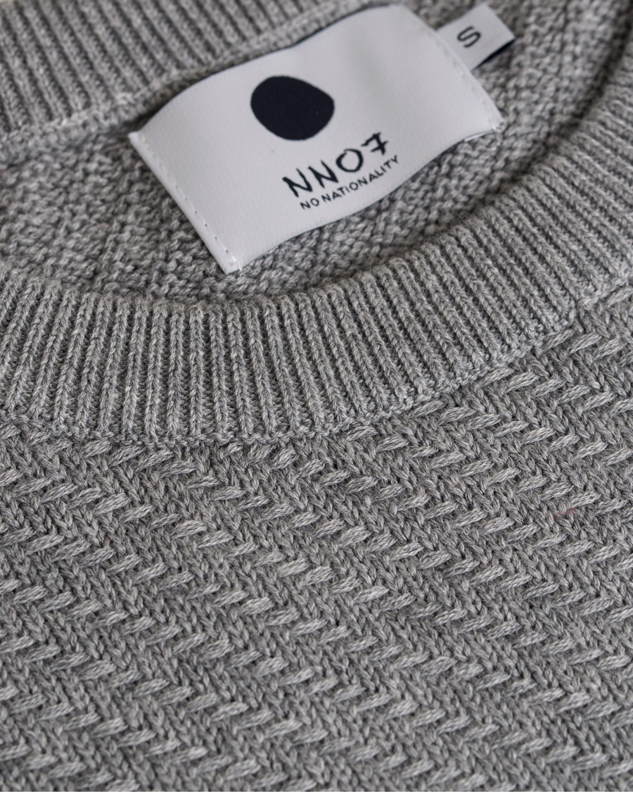 Homme | Pulls Et Tricots | NN07 | Thomas Cotton Waffle Knit Light Grey