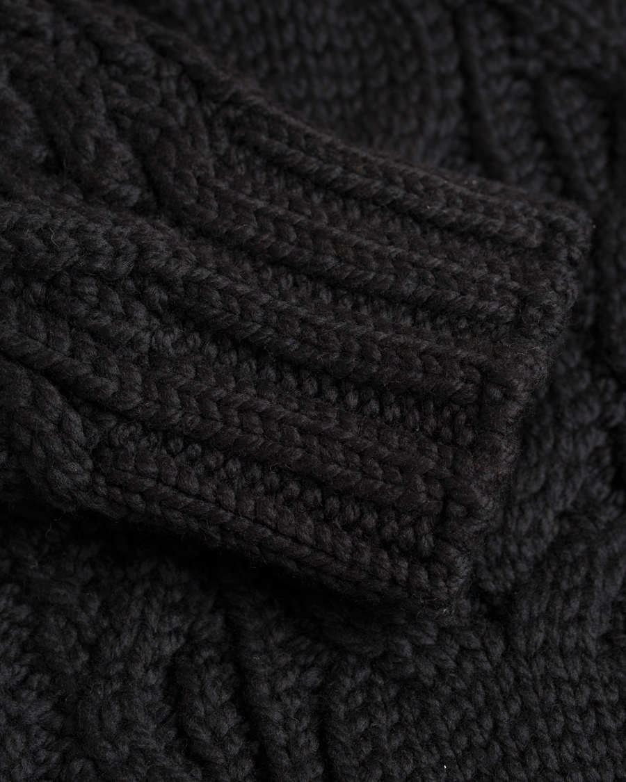Heren | Truien | Polo Ralph Lauren | Merino Cable Knit Polo Black