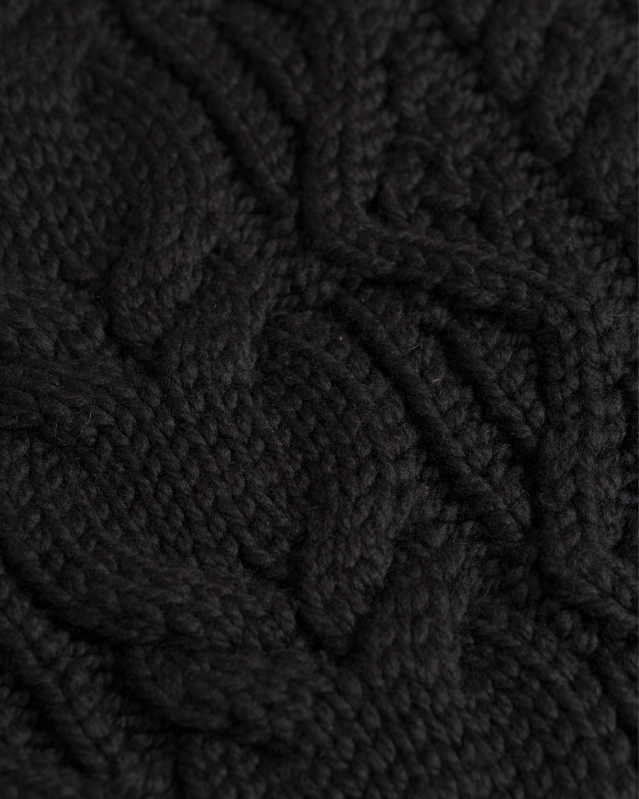 Heren | Truien | Polo Ralph Lauren | Merino Cable Knit Polo Black