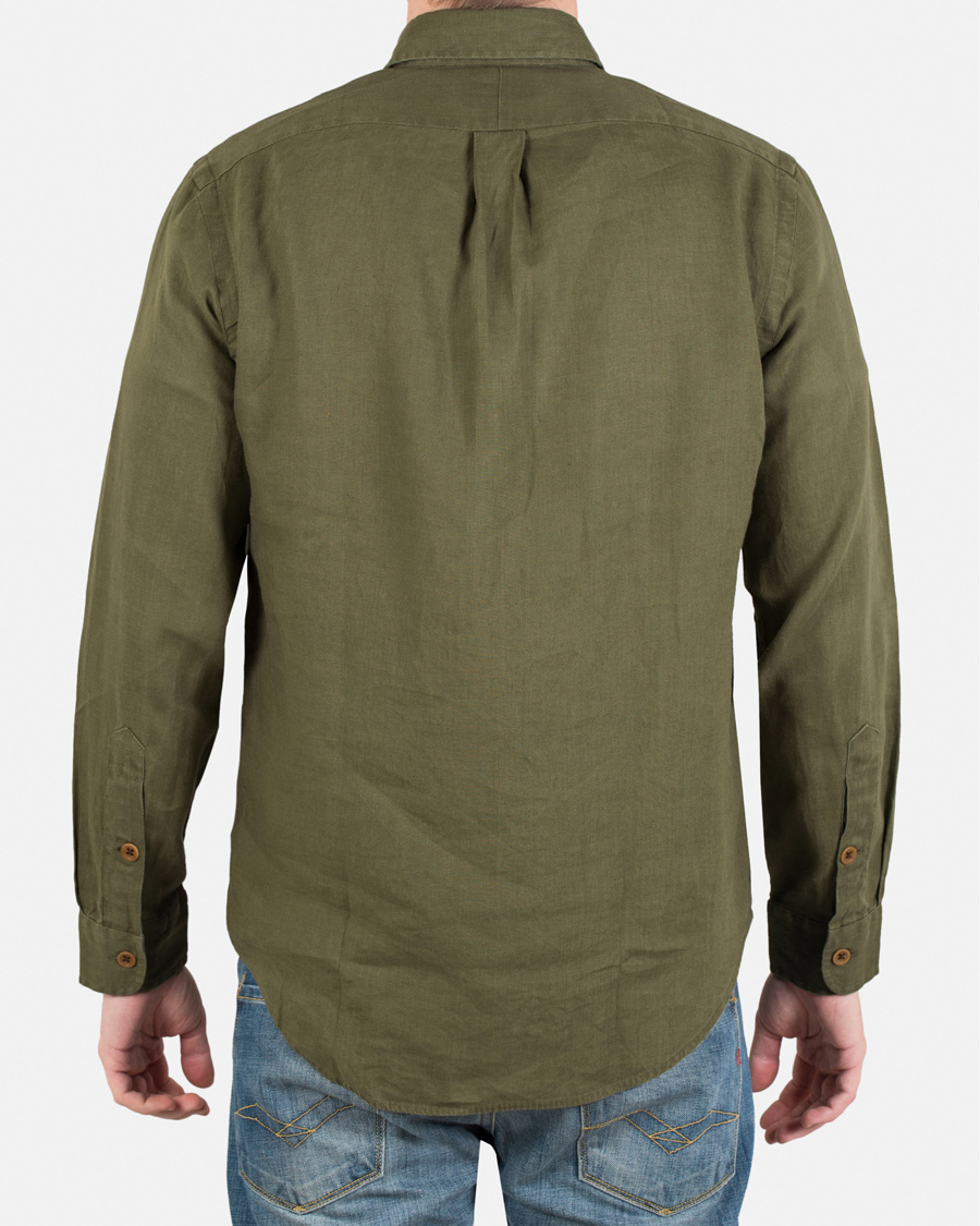 Homme | Chemises | Polo Ralph Lauren | Core Fit Linen Pocket Shirt Mill Olive