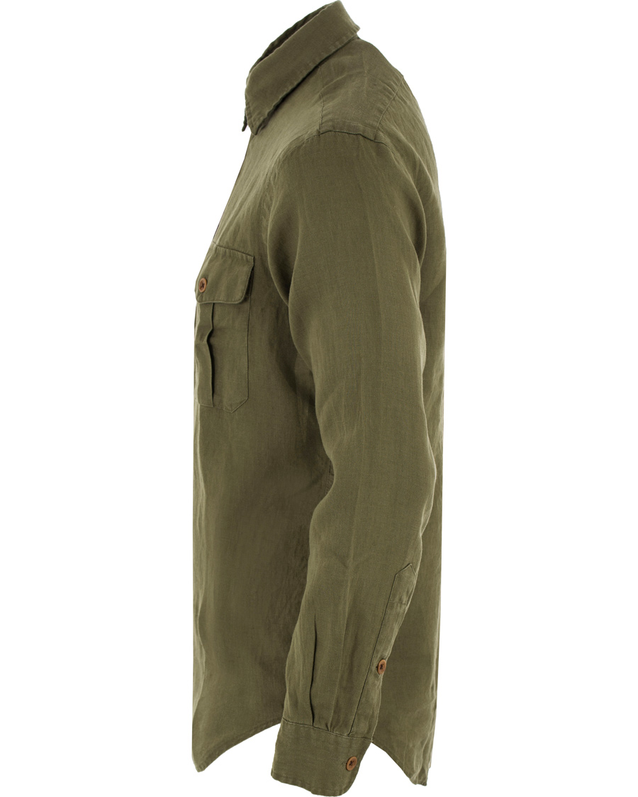Homme | Chemises | Polo Ralph Lauren | Core Fit Linen Pocket Shirt Mill Olive