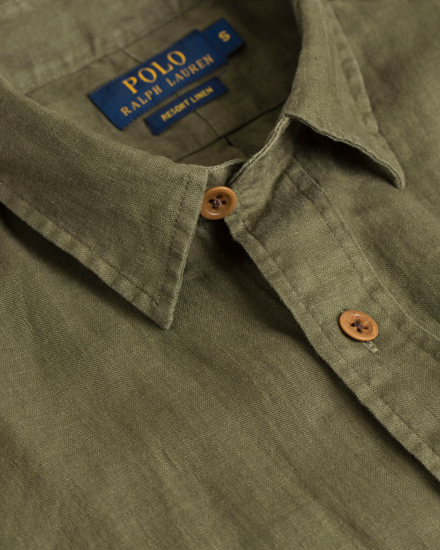 Homme | Chemises | Polo Ralph Lauren | Core Fit Linen Pocket Shirt Mill Olive