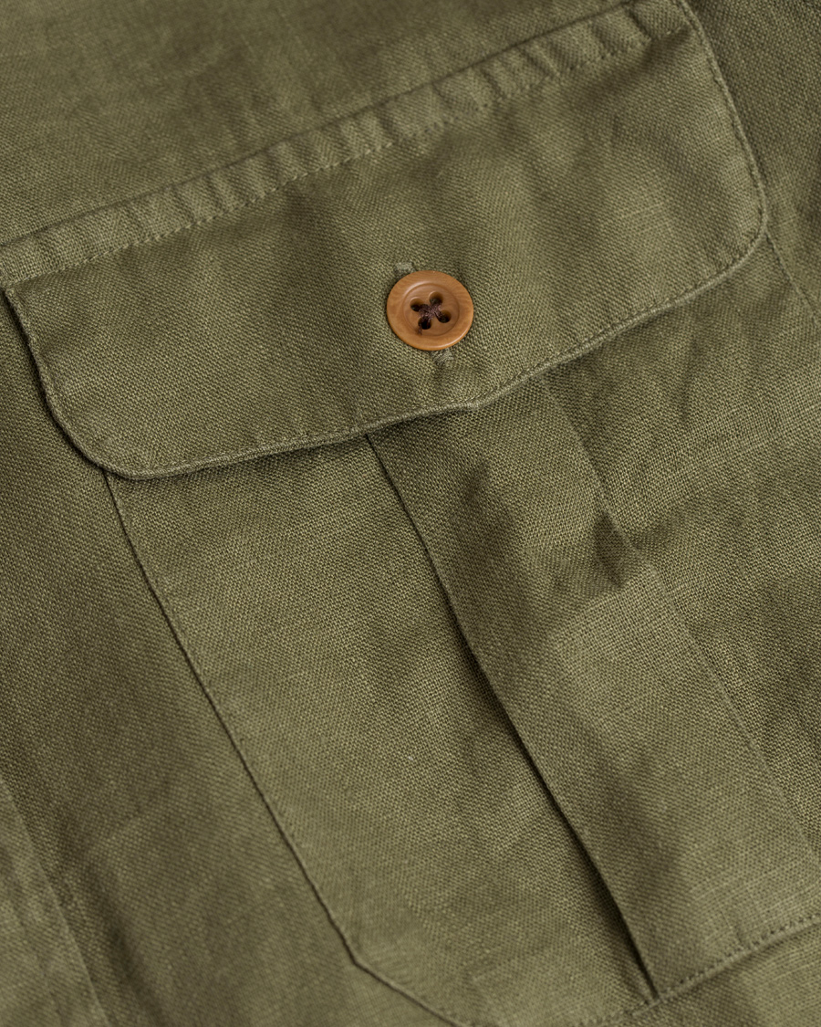 Homme | Chemises | Polo Ralph Lauren | Core Fit Linen Pocket Shirt Mill Olive