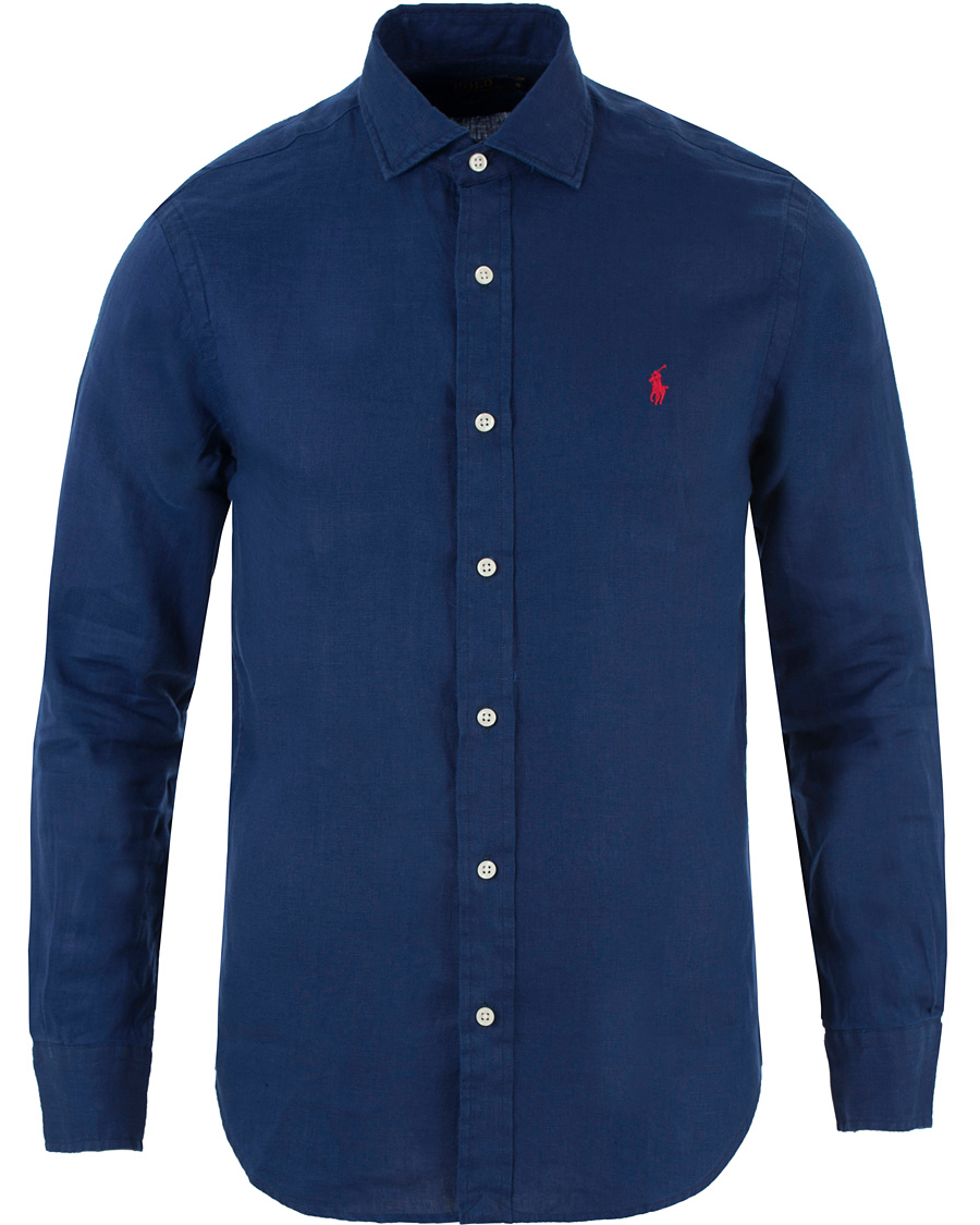 Homme | Chemises | Polo Ralph Lauren | Slim Fit Linen Shirt Holiday Navy