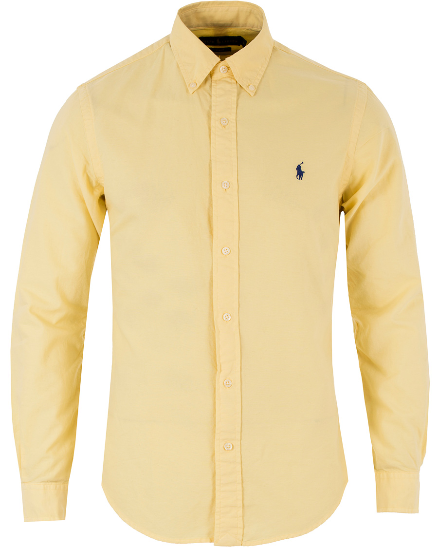 Homme | Chemises | Polo Ralph Lauren | Slim Fit Garment Dyed Oxford Shirt Yellow