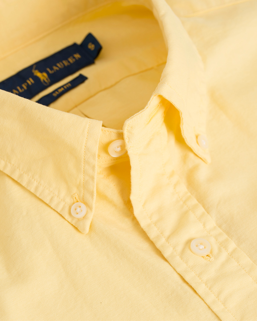 Homme | Chemises | Polo Ralph Lauren | Slim Fit Garment Dyed Oxford Shirt Yellow