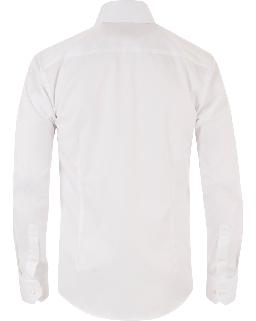Heren | Overhemden | Eton | Slim Fit Twill High Cut Away Collar Shirt White