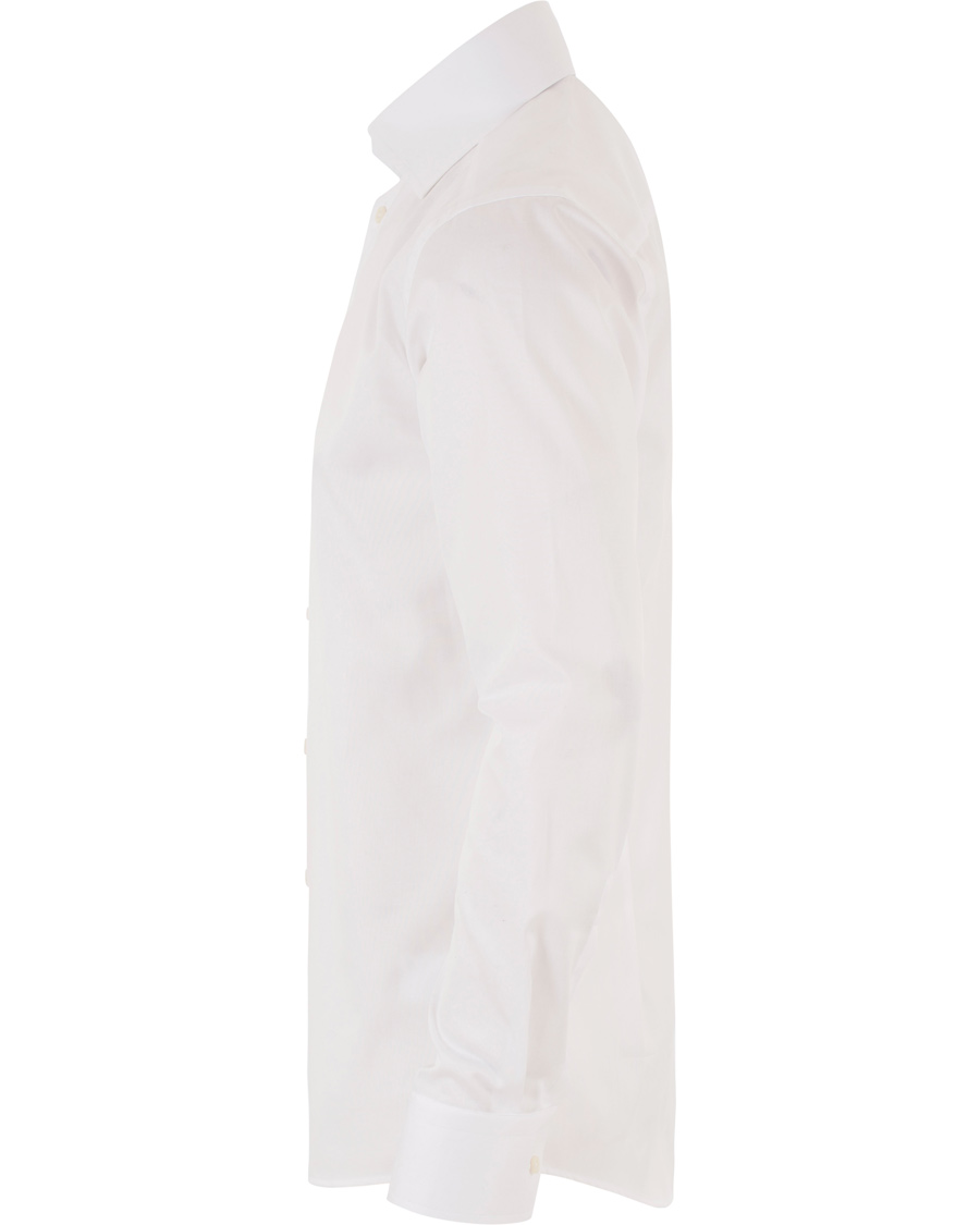 Heren | Overhemden | Eton | Slim Fit Twill High Cut Away Collar Shirt White