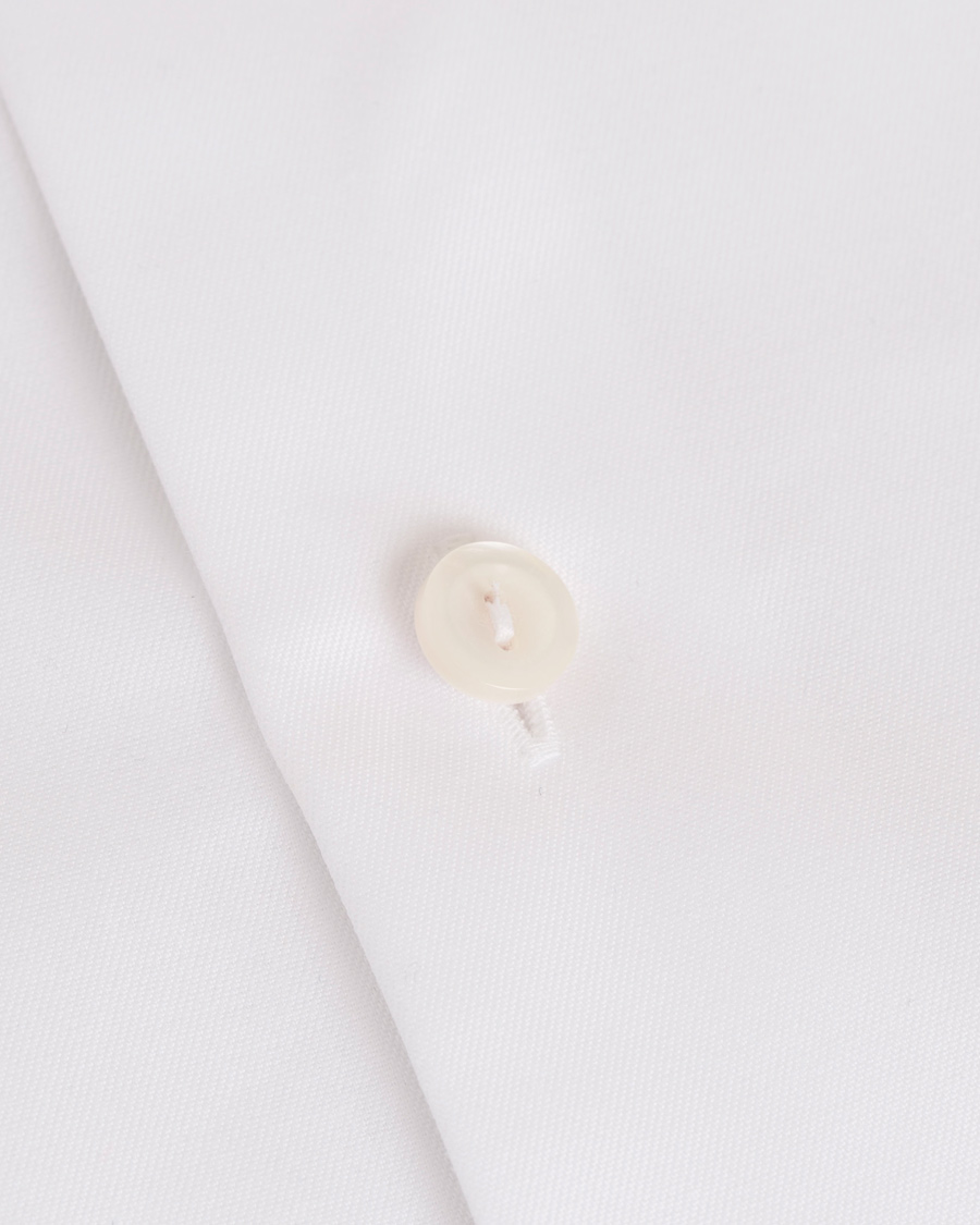 Heren | Overhemden | Eton | Slim Fit Twill High Cut Away Collar Shirt White