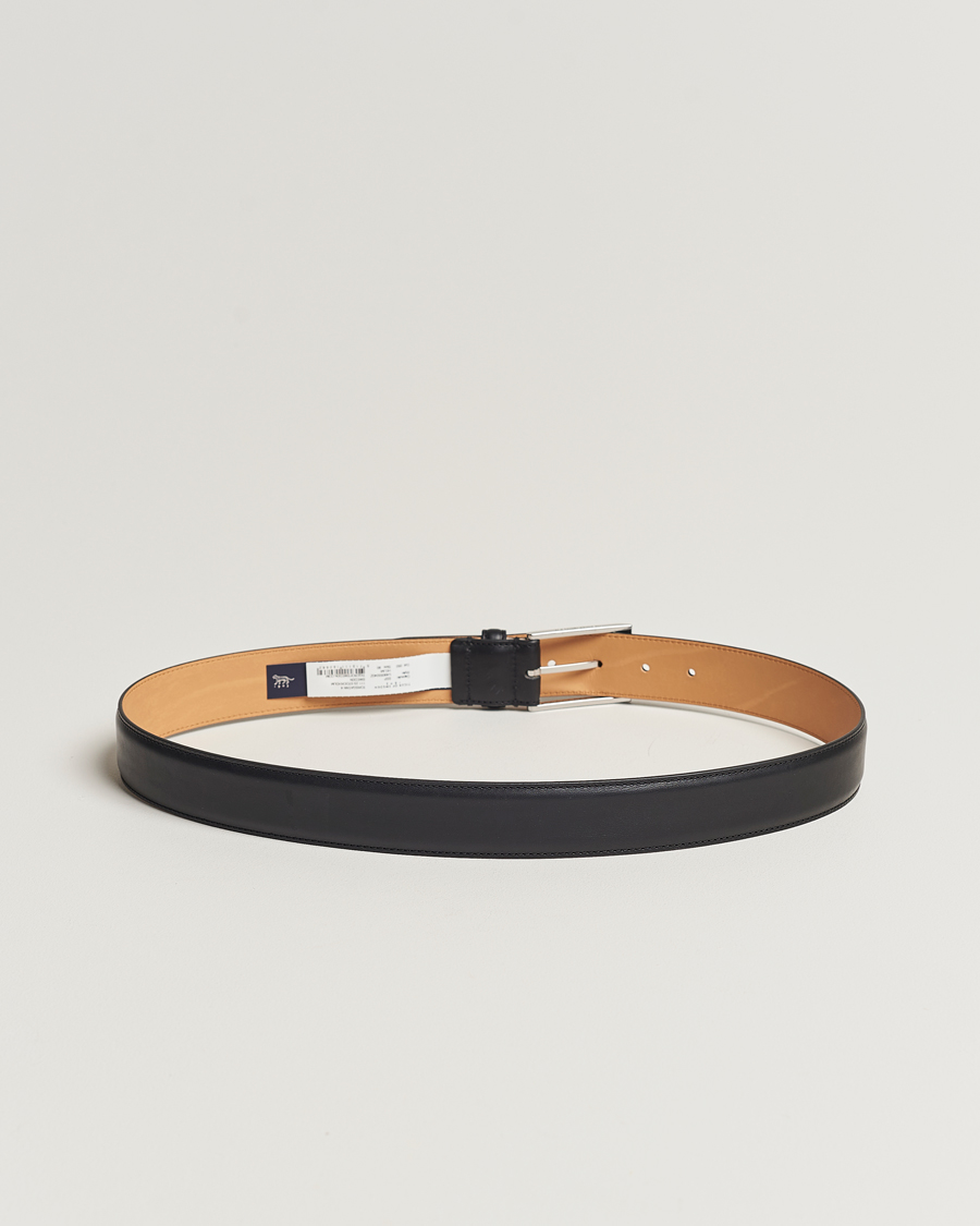 Heren | Riemen | Tiger of Sweden | Helmi Leather 3,5 cm Belt Black