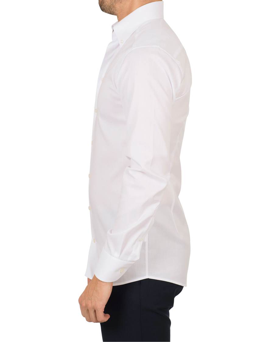 Heren | Overhemden | Eton | Slim Fit Oxford High Collar Button Down White