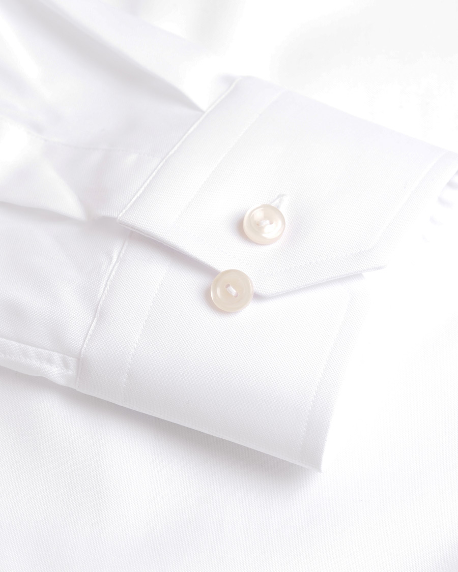 Heren | Overhemden | Eton | Slim Fit Oxford High Collar Button Down White