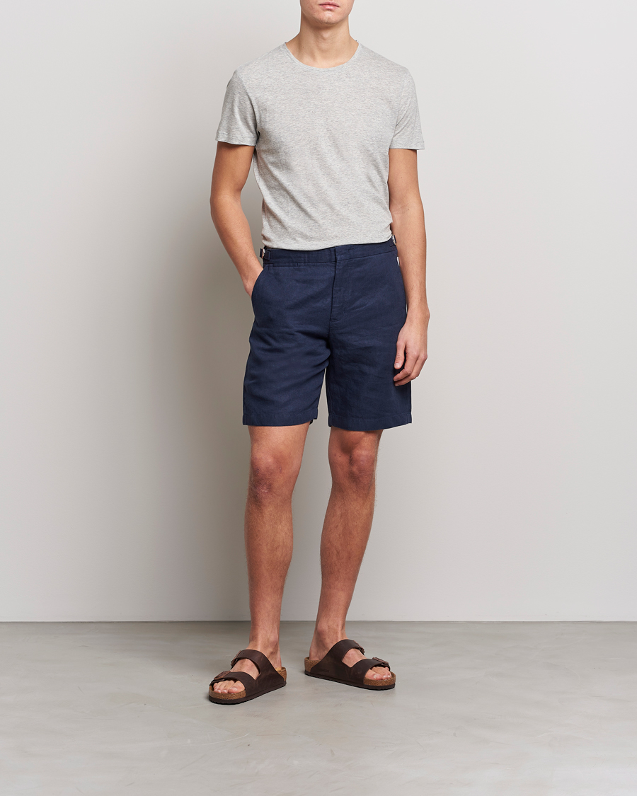 Heren | T-shirts | Orlebar Brown | OB Crew Neck Tee Mid Grey Melange