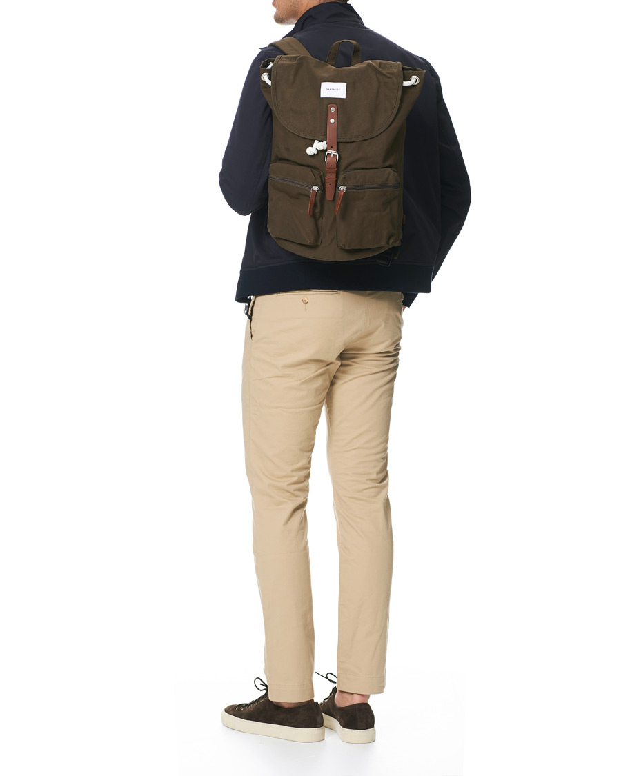 Homme | Sandqvist Roald Polycotton Backpack Olive | Sandqvist | Roald Polycotton Backpack Olive