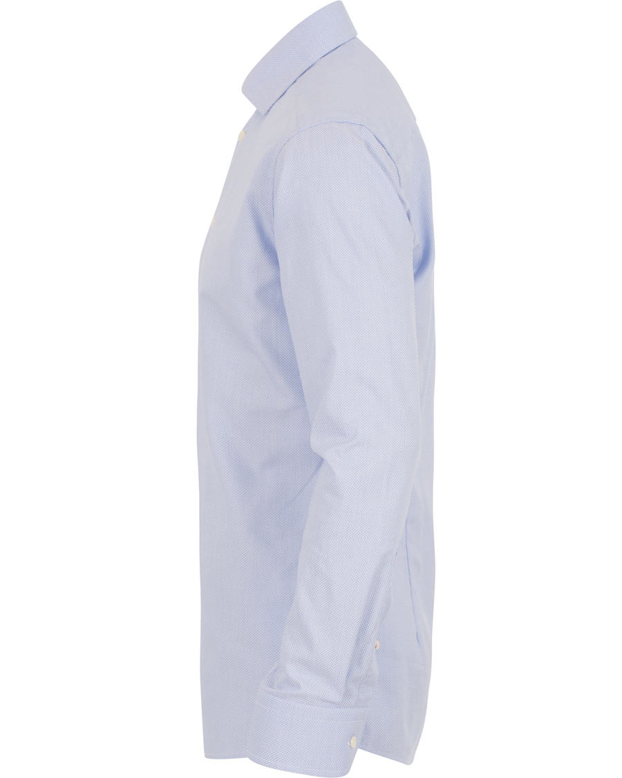 Homme | Chemises | Eton | Slim Fit Cut Away Micro Print Shirt Blue