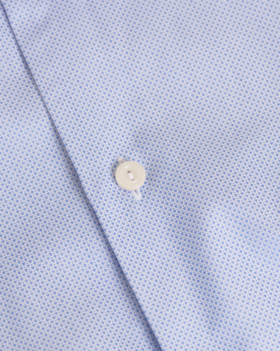 Homme | Chemises | Eton | Slim Fit Cut Away Micro Print Shirt Blue