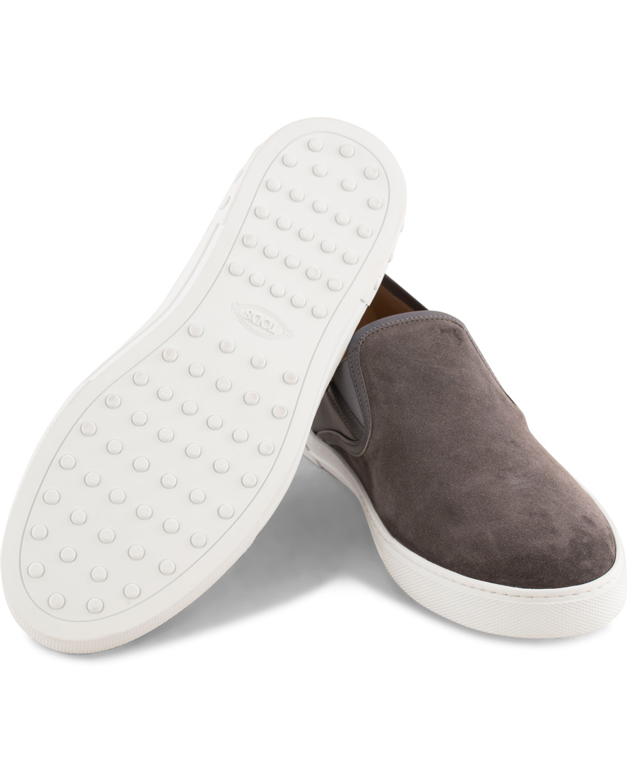 Heren | Tod's Pantofola Cassetta Sneaker Grey Suede | Tod's | Pantofola Cassetta Sneaker Grey Suede