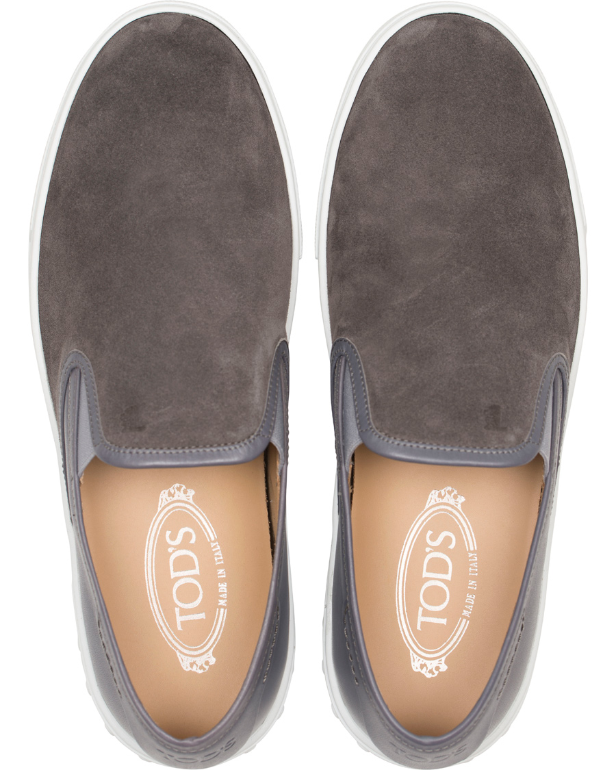 Heren | Tod's Pantofola Cassetta Sneaker Grey Suede | Tod's | Pantofola Cassetta Sneaker Grey Suede