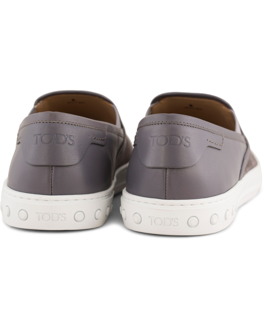 Heren | Tod's Pantofola Cassetta Sneaker Grey Suede | Tod's | Pantofola Cassetta Sneaker Grey Suede