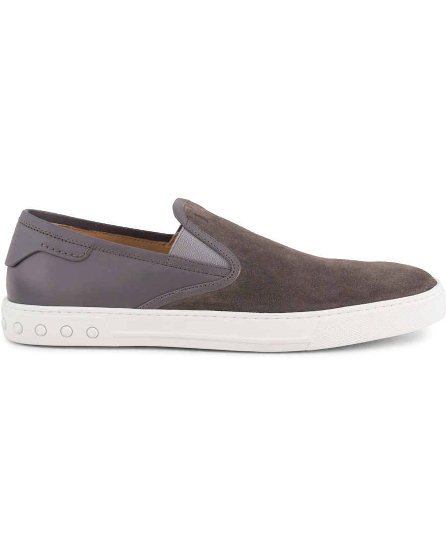 Heren | Tod's Pantofola Cassetta Sneaker Grey Suede | Tod's | Pantofola Cassetta Sneaker Grey Suede