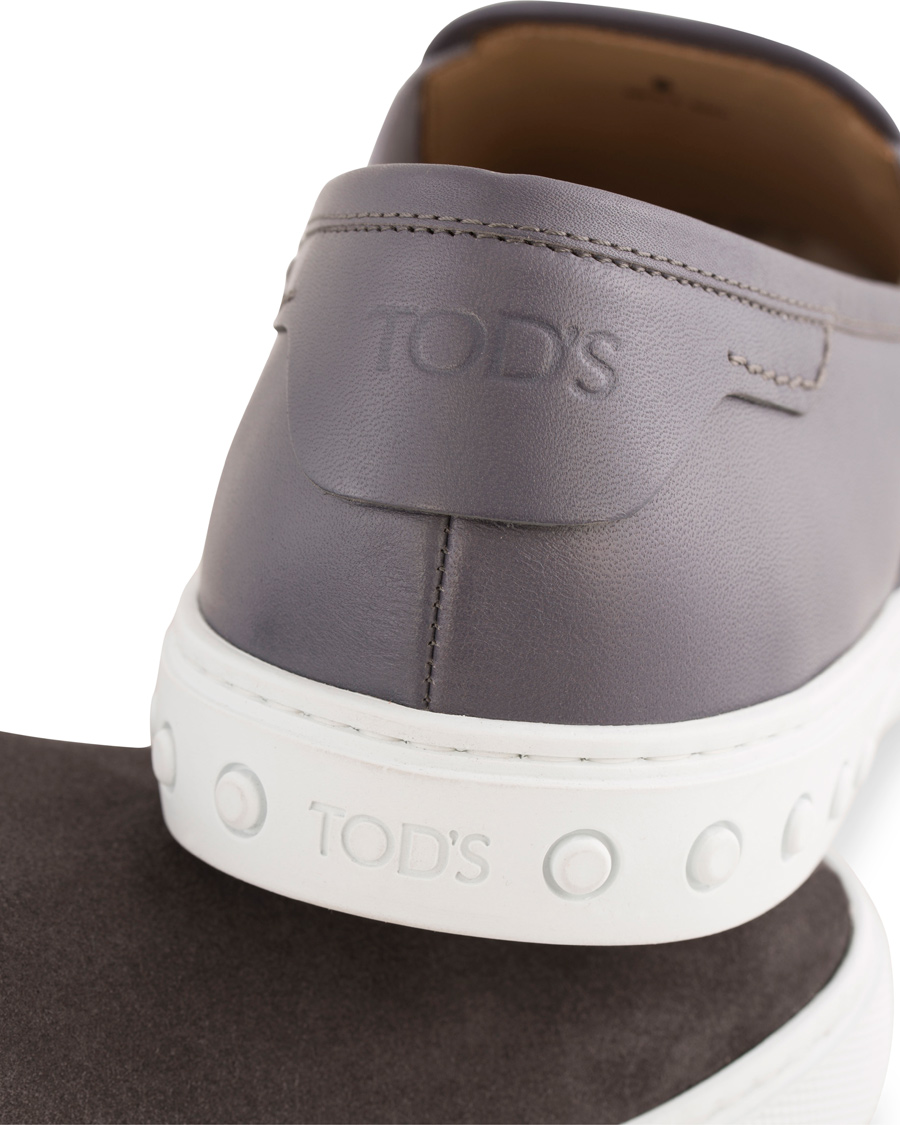 Heren | Tod's Pantofola Cassetta Sneaker Grey Suede | Tod's | Pantofola Cassetta Sneaker Grey Suede