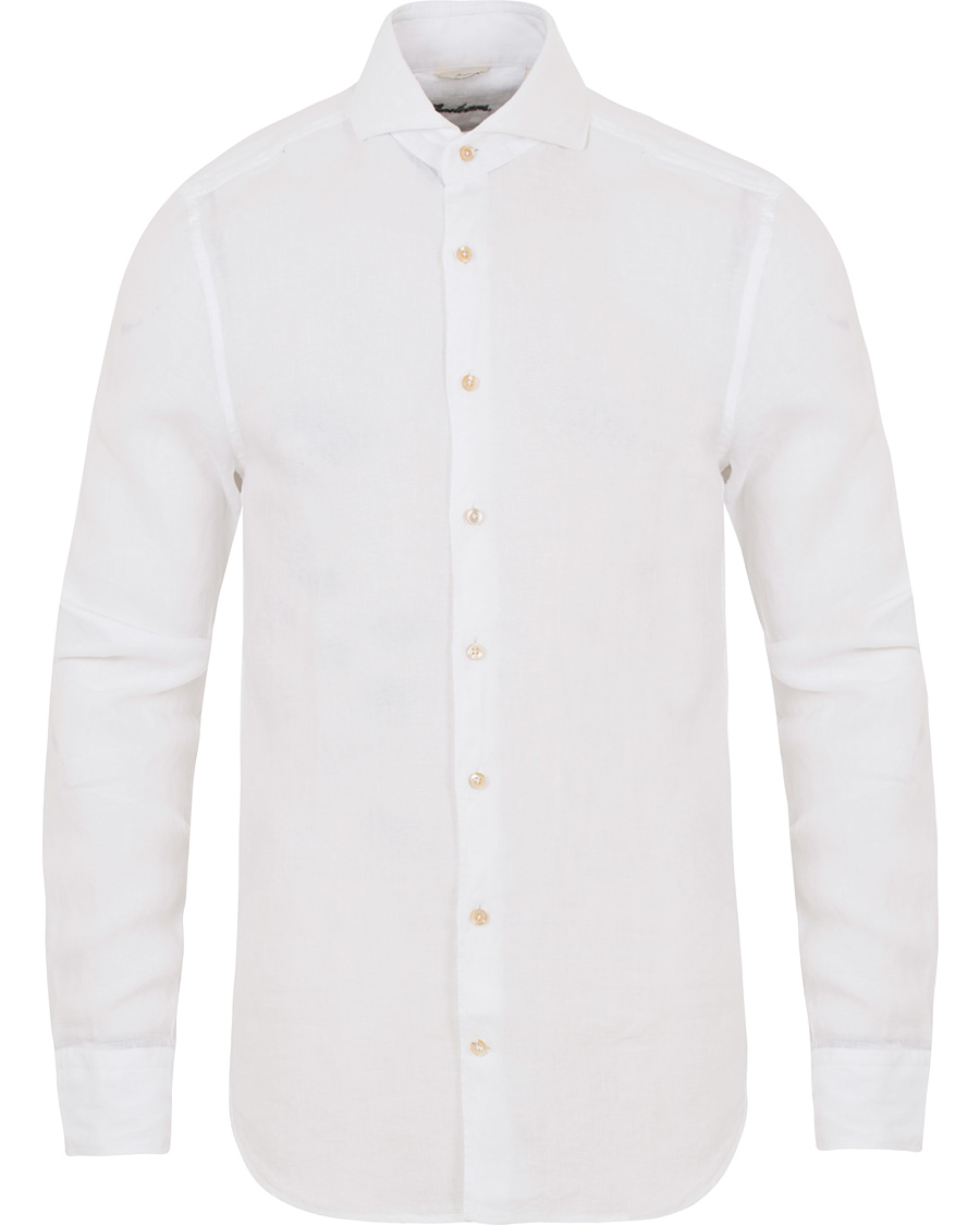 Homme | Chemises | Stenströms | Slimline Linen Shirt White