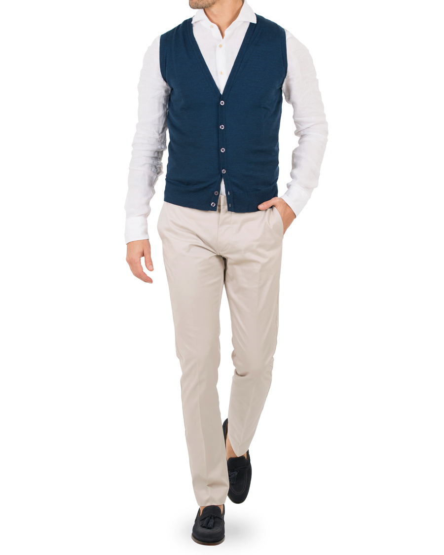 Homme | Chemises | Stenströms | Slimline Linen Shirt White