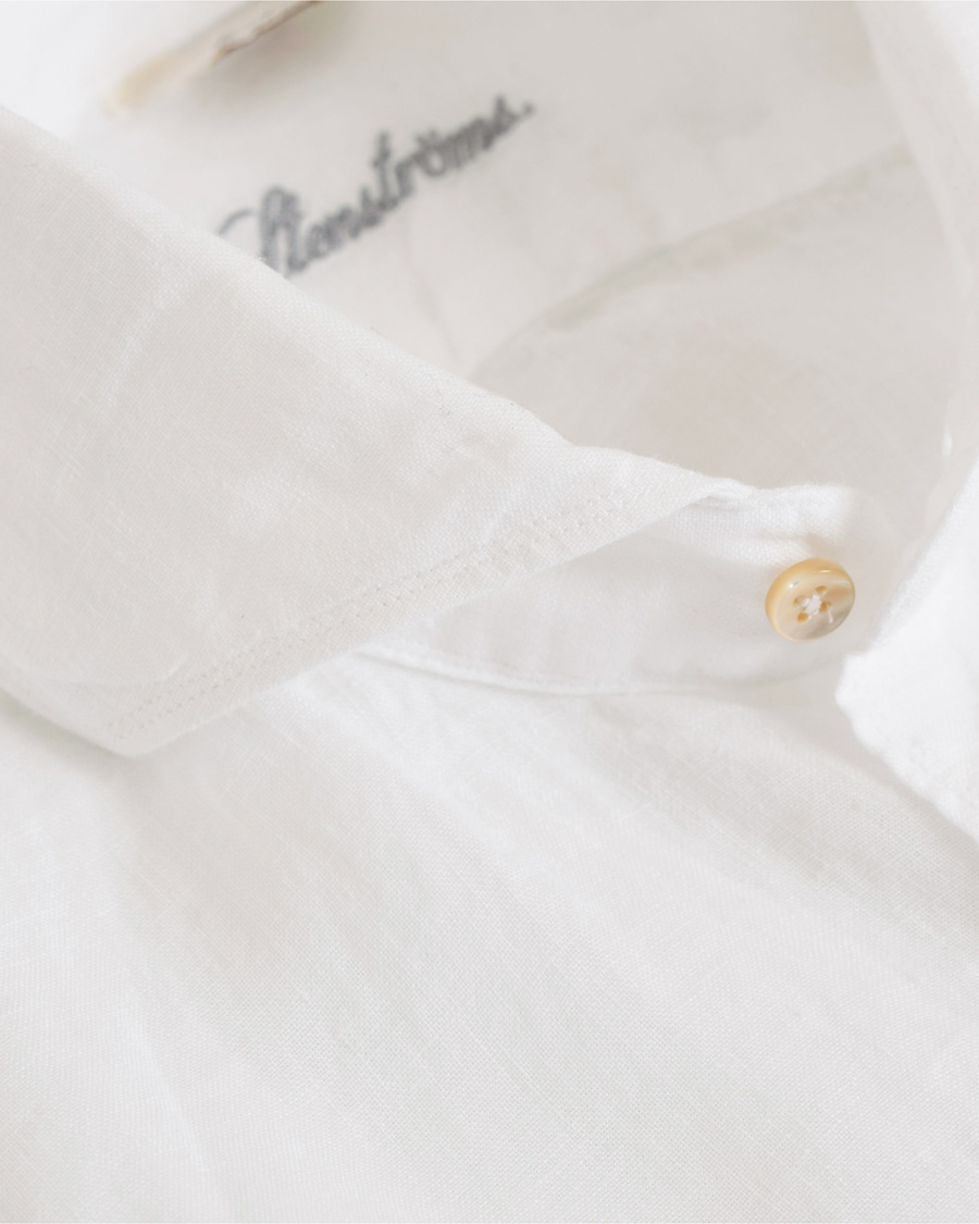 Homme | Chemises | Stenströms | Slimline Linen Shirt White