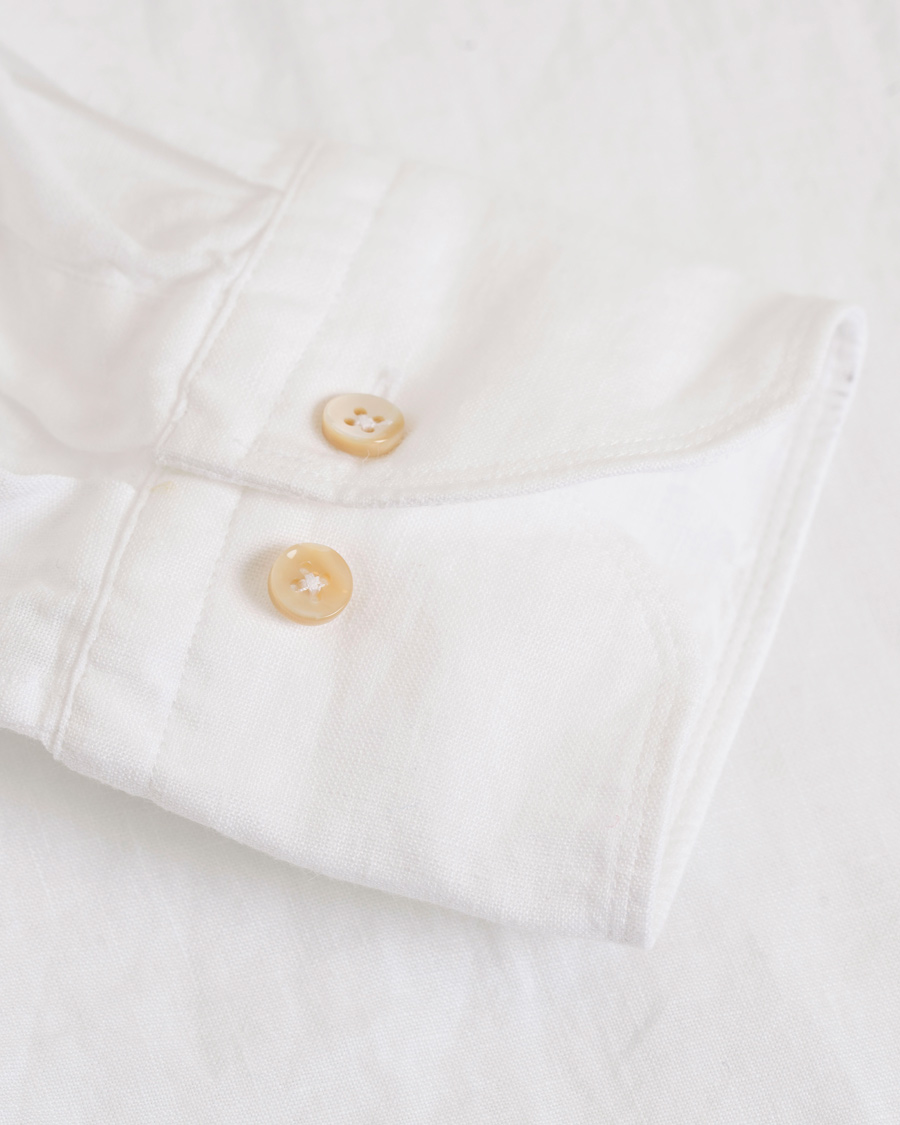 Homme | Chemises | Stenströms | Slimline Linen Shirt White