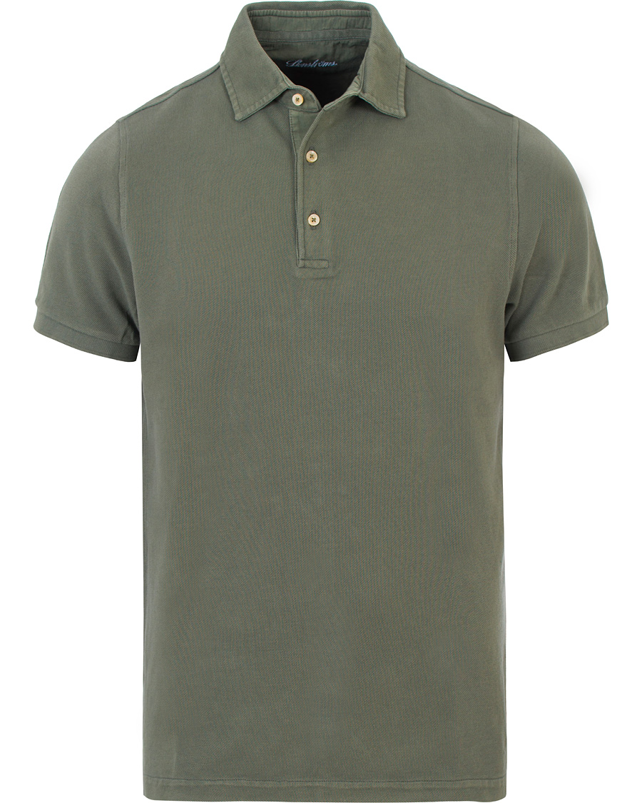 Homme | Polos | Stenströms | Pigment Dyed Polo Forrest Green