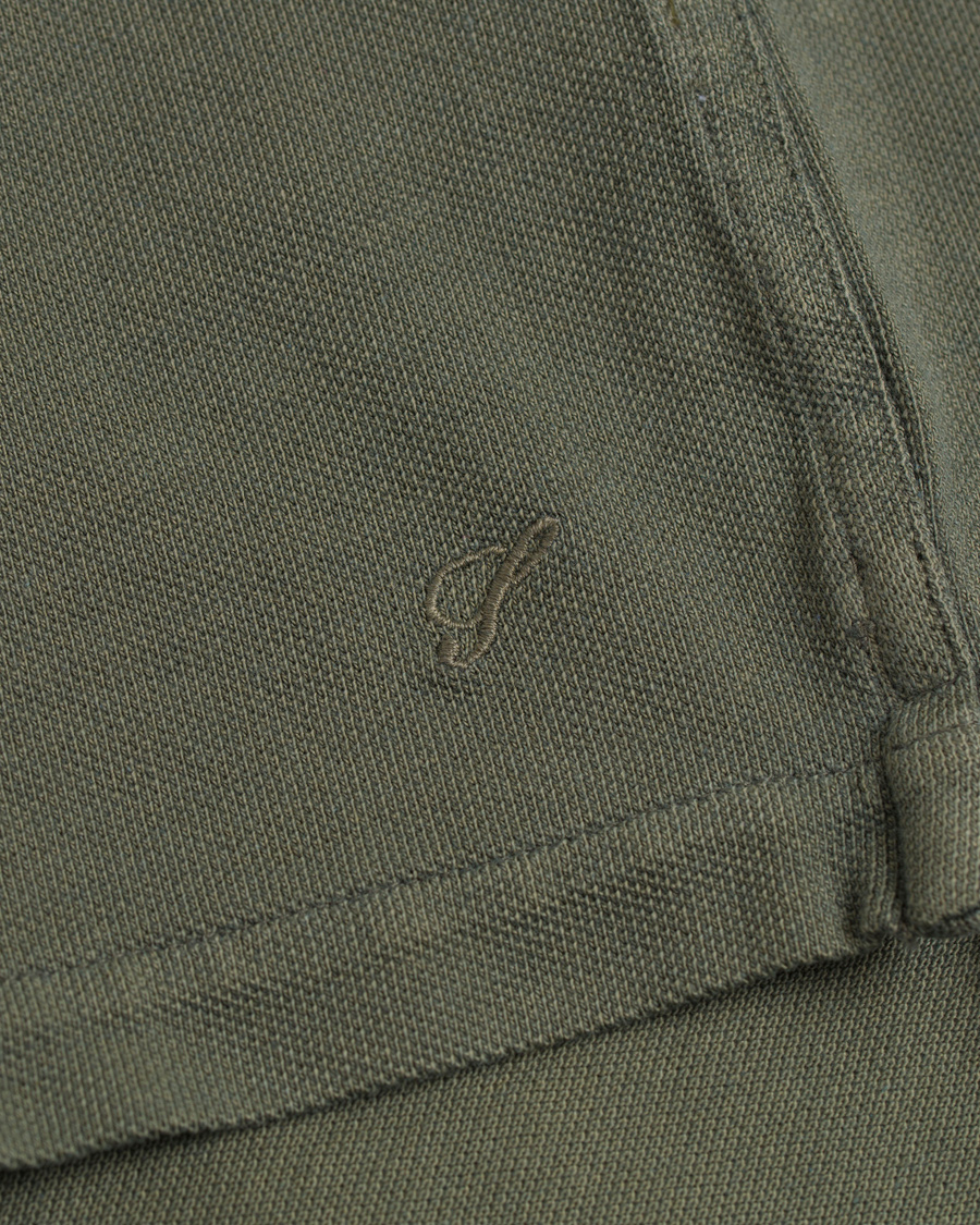 Homme | Polos | Stenströms | Pigment Dyed Polo Forrest Green